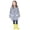 Grey, variant on Kids Rain Coats for Girls Waterproof Girls Rain Jacket Reusable Kids Ponchos with Hood Lightweight Rain Poncho 6-7 Years
