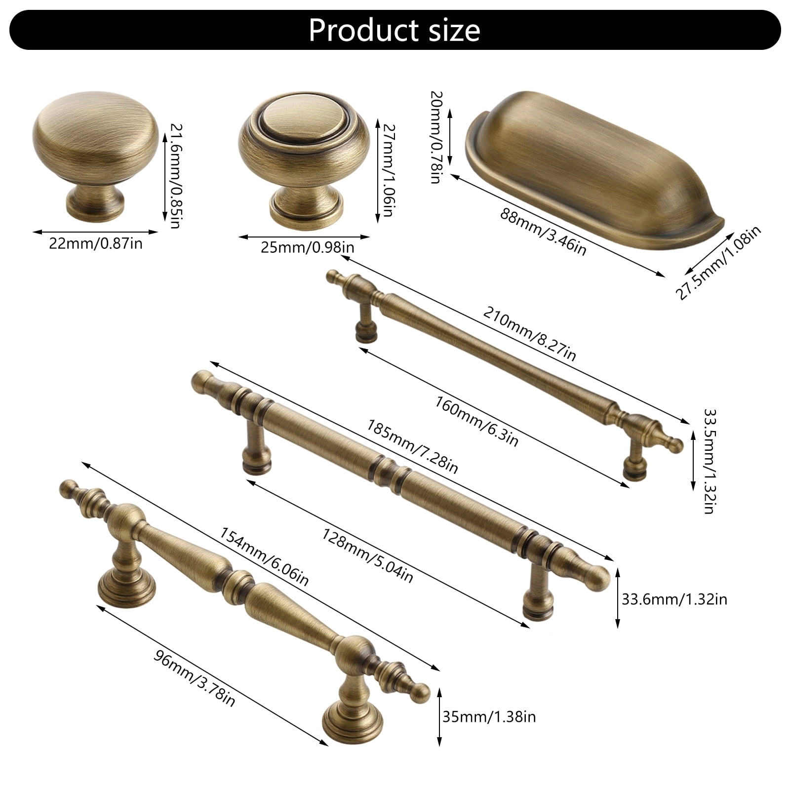 Antique Metal Cabinets Handles Multipurpose Hardware Classical French Designs Pull for Wardrobe Drawers & Cupboard Door