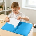 thumbnail image 4 of 2-Pocket Folders,Plastic Folders with Pockets and Prongs,Colored File Folder with 3 Fasteners and Brads for Documents and Paper Storage,Office Home Supplies,9-1/2" x 11-1/2"（Bule）, 4 of 6