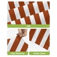 thumbnail image 4 of Burnt Orange Stripe Bar Stool Covers Set of 2, Farmhouse Striped Abstract Art Stretch Washable Bar Chair Covers with Backs, Removable Pub Counter Height Chair Cover for Kitchen Dining Room Cafe, 4 of 7