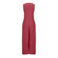 thumbnail image 5 of aidice Lounge Jumpsuits for Women Summer V Neck Sleeveless Loose Casual Comfy Homewear Pants Rompers Pockets, 5 of 6