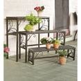 thumbnail image 2 of Plow & Hearth Set of 3 Nesting Metal Plant Stands with Scrollwork Design, 2 of 2