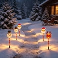 thumbnail image 4 of Christmas Solar Lights Outdoor, 5 Head Solar Stake Lights with 2 m String Line Multicolor Waterproof Plastic Ground Mounted Pathway Lights for Garden Courtyard Walkway Corridor Christmas Decor, 4 of 6