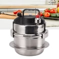 thumbnail image 1 of Mini Outdoor Pressure Cooker, 100KPa Stainless Steel Pressure Cooking Pot  for Induction Cooktop 0.8L,1.2L,1.6L, 1 of 7