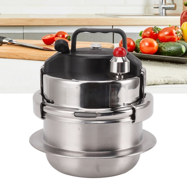 Mini Outdoor Pressure Cooker, 100KPa Stainless Steel Pressure Cooking Pot for Induction Cooktop 0.8L,1.2L,1.6L