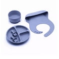 thumbnail image 1 of Kit Para Comida Bebe con Babero de Silicona 5 Pz Azul, 1 of 4