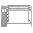 thumbnail image 5 of Euroco Full Size Loft Bed with Storage Wardrobe, Gray, 5 of 15