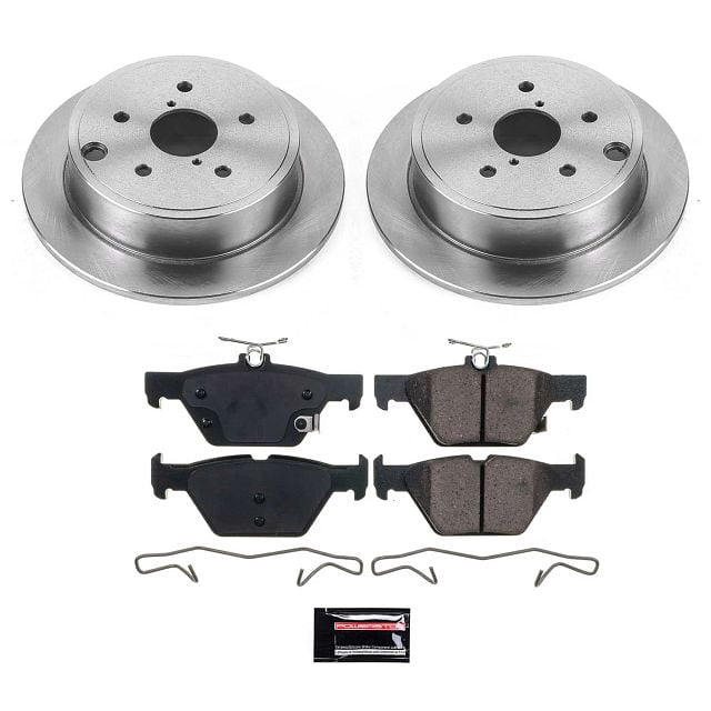 Power Stop Rear Stock Replacement Brake Pad and Rotor Kit KOE9014