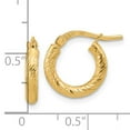 thumbnail image 3 of Finest Gold 2.4 mm 14K Polished & Diamond-cut Hoop Earrings, 3 of 3