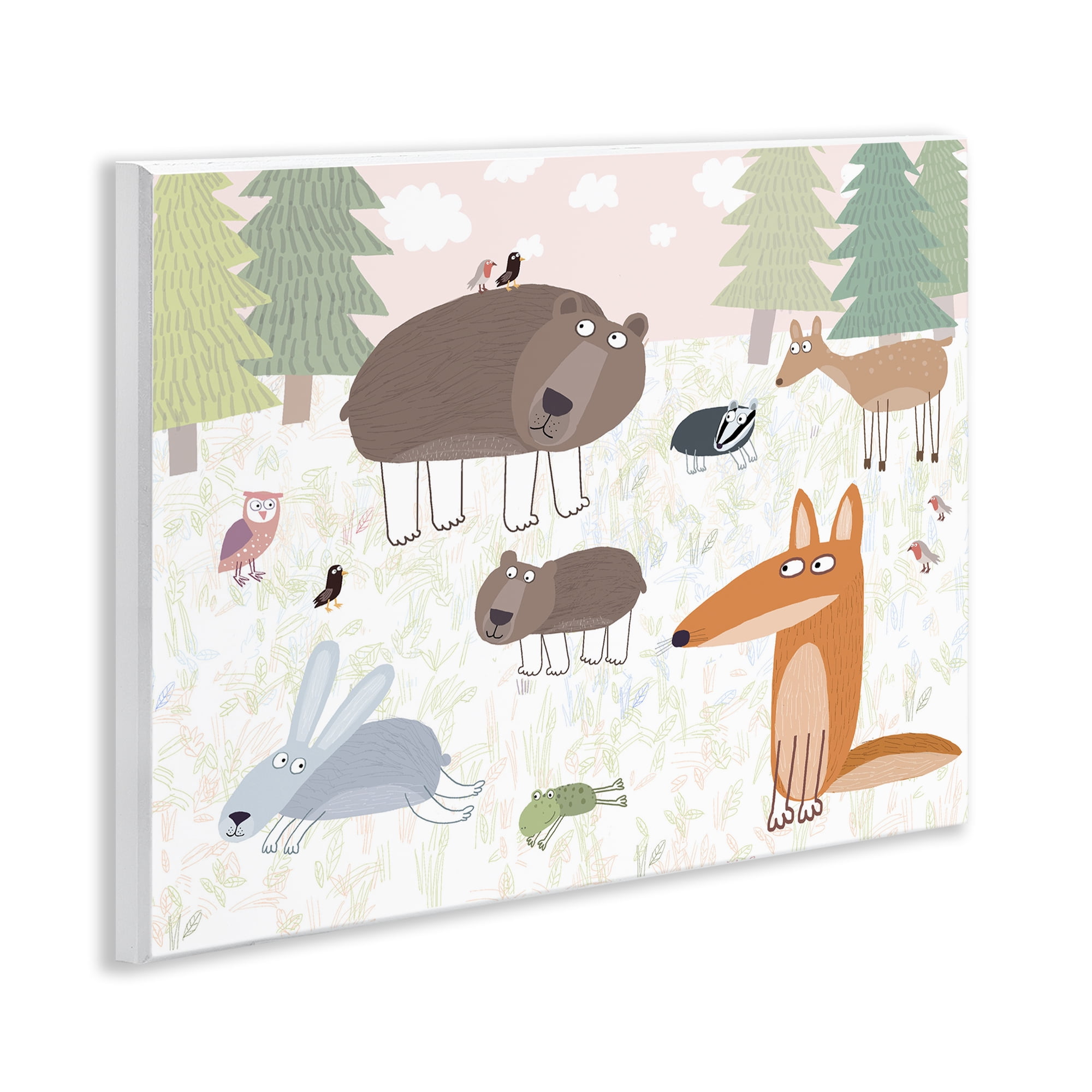 Stupell Industries Forest Animals Out and About Wall Plaque Art, design by Carla Daly