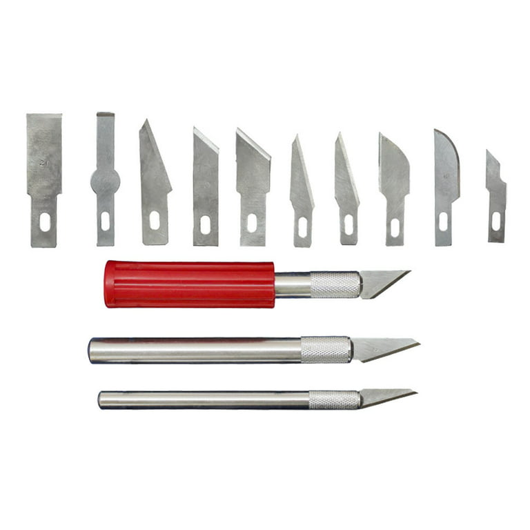 Utoolmart Silver Precision Craft Knife Hobby Knife Set for DIY Art Work  Cutting 1 Handles and 5 Blades