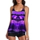 thumbnail image 2 of Traje de baño para mujer Camiseta sin mangas estampada Traje de baño de dos piezas con pantalones cortos Traje de baño Fridja fhjkhfk457699, 2 of 7