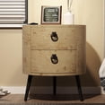 thumbnail image 4 of Table d'Appoint avec Tiroirs Table de Nuit Moderne avec Rangement Table d'Extrémité en Bois Table de Chevet avec Pattes en Métal, 4 of 8