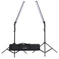 thumbnail image 3 of Kit de 2 barras LED Andoer para fotografía - 36W, luz suave ajustable 5500K, incluye 2 soportes y bolsa (CRI90+, voltaje 100-240V), 3 of 6