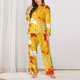 thumbnail image 2 of Fotbe Autumn Maple Leaves Conjunto de Pijama de Manga Larga para Mujer con Estampado, Ropa de Dormir de 2 Piezas, Conjunto de Casa Suave y Cómodo con Bolsillos-Medium, 2 of 7