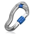 thumbnail image 2 of Lixada Lixada D-Shaped Aviation Aluminum Carabiner with Screw Lock for Rock Climbing, Backpack, and Key Rings - Blue, 2 of 7