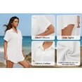 thumbnail image 5 of Rosvigor Women Swimsuit Cover up Shirt Dress Women Button Down Bathing Suit Beachwear Sun Protection Blouse, 5 of 8