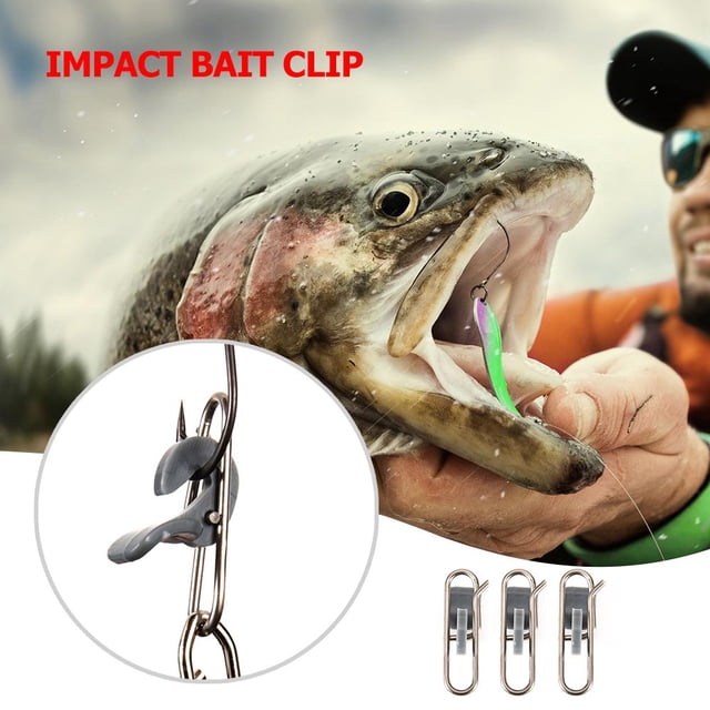 Tmvgtek Clip De Cebo De Impacto De Acero Inoxidable, 10 Uds., Accesorios De Desacoplamiento De Anzuelos De Pesca