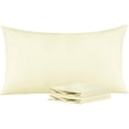 thumbnail image 1 of King Pillowcases Set of 2, 100% Brushed Microfiber, Soft and Cozy, Wrinkle, Fade, Stain Resistant with Envelope Closure, 20 x 40 Inches, Ivory, 1 of 7