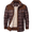 Coffee, variant on Xidunhg Men's Long Sleeve Sherpa Lined Shirt Jacket Flannel Plaid Fleece Coats