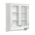 thumbnail image 2 of Dorset Bath 27"W x 29"H Wall Mounted White Wood Cabinet with Towel Rod, 2 of 3