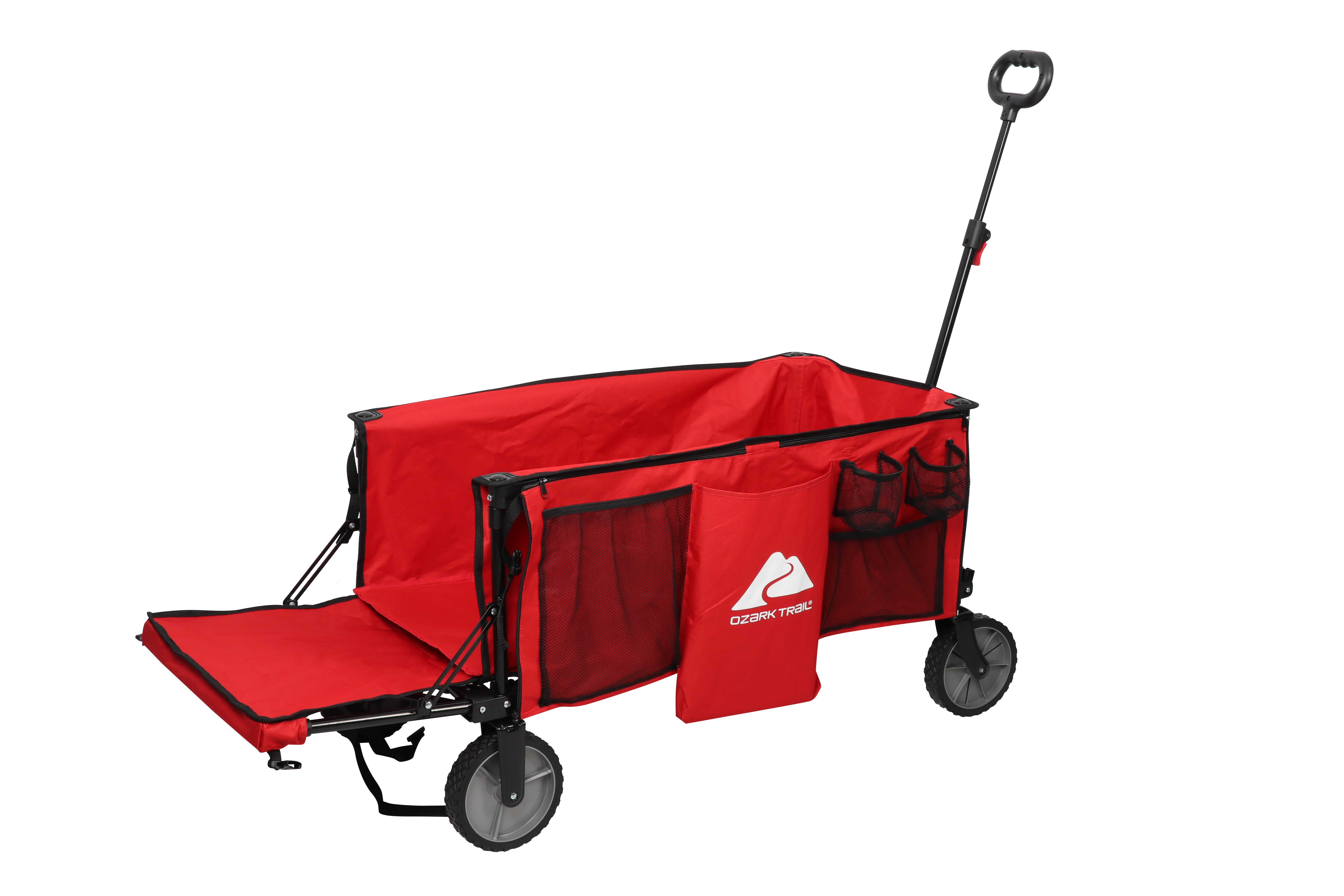 Ozark Trail Camping Utility Wagon with Tailgate & Extension Handle, Red, Polyester - image 7 of 8