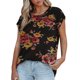 thumbnail image 1 of Gibobby Blusa Casual de Mujer Camiseta informal manga corta con hombros descubiertos para mujer, camiseta extragrande con estampado básico para e(Rojo,CH), 1 of 5
