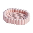 thumbnail image 2 of MTBLYS Soap Saver Tray Cream Drainable Design Puffy Border Style Water Release Slotted Tray 5.9X4.1X1.4 Inches Bathroom Kitchen Dorm Countertop Use, 2 of 6