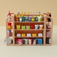 thumbnail image 5 of Ohufall Miniature Simulated Supermarket Four-sided Shelves For Miniature Items Display Rack With Small Storage Bins, 5 of 5