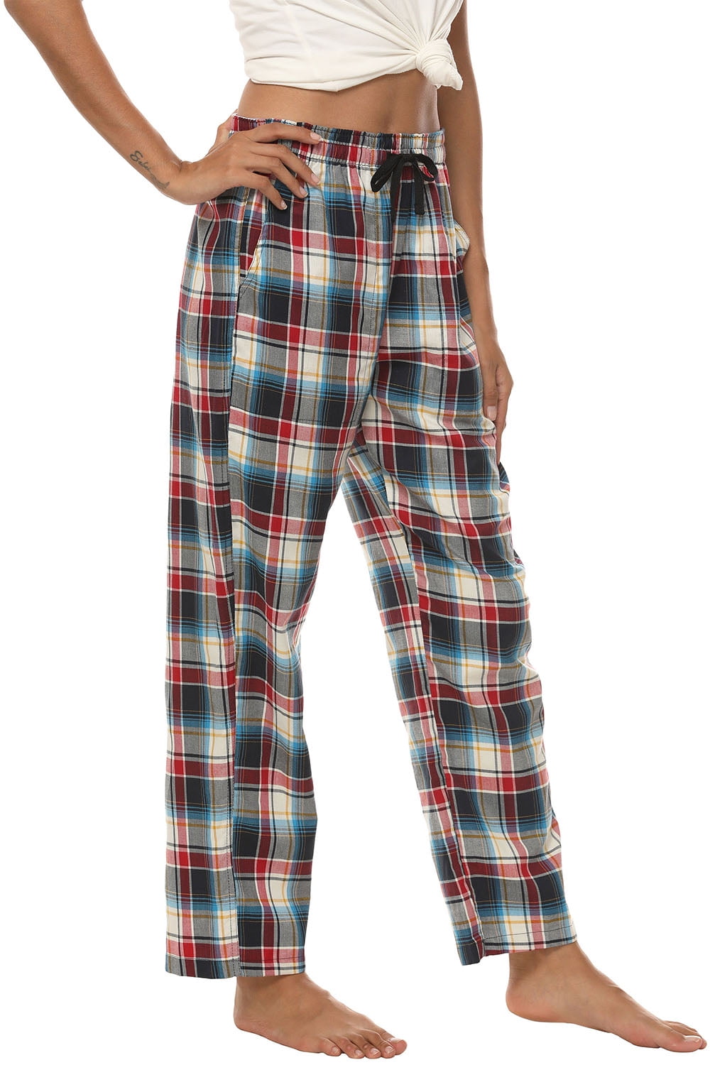 Mofiz Women's Plaid Pajama Pants Soft Lounge Sleepwear 22 Size L