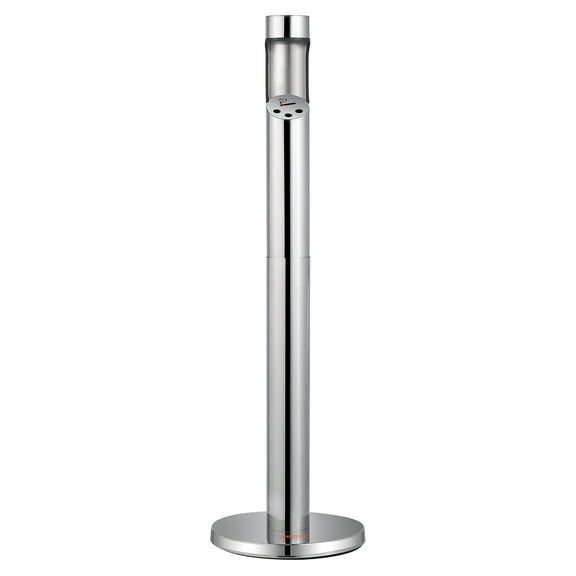KFFKFF Ashtray Bin, Cylinder Design in Stainless Steel, Standalone and Durable Outdoor Ash Disposal for Garden, Office, Eateries, Hotels, Bars, Silver