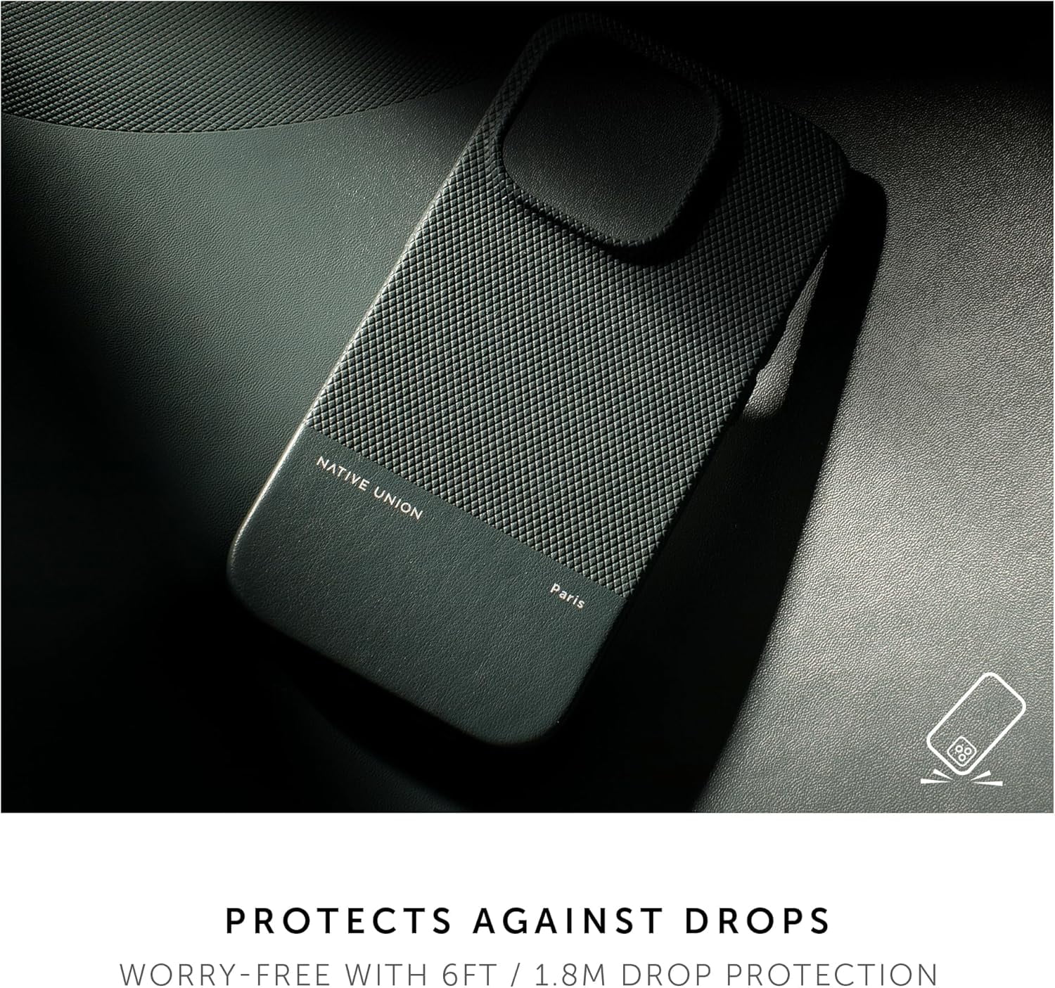 Native Union (Re)Classic Case –6ft Drop Protection – Compatible with iPhone 15 Pro Max(Slate Green)