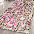 thumbnail image 4 of DOLITY Stone&Flowers Pattern Front Door Mats Shoe Scraper for Bedroom Easy-dried 60x180cm, 4 of 8