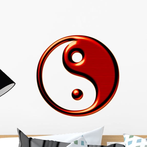 Yin-yang Symbol Harmony Wall Decal by Wallmonkeys Peel and Stick Graphic (18 in W x 18 in H) WM147695