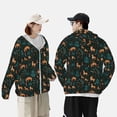 thumbnail image 4 of Balery Deers In The Forest Sudadera ligera de manga larga con capucha y protección solar UPF 50+ para hombre y mujer, ideal para pesca y running-Small, 4 of 7