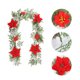 thumbnail image 5 of Pinos y Canes de Navidad, Ramas de Navidad con Luces, Tres Colores de Flor, Cabezas de Flor Rojas, para Decoración de Hogar y Jardín, Perfectos para Exterior, Resistente al Clima, Iluminación LED,, 5 of 7