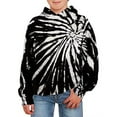 thumbnail image 2 of FYEGRE School Little Girl's Sweatshirt Girls Tie Dye 3D Printed Hoodie Pullover For Spring And Autumn Fashion Outerwear Black 7-8 Years, 2 of 3