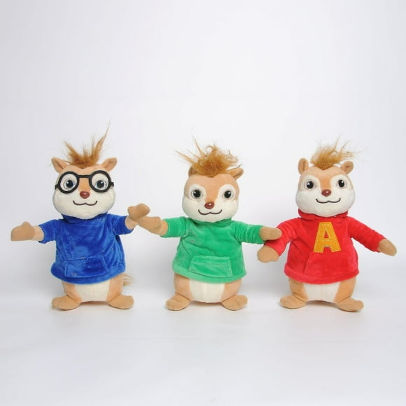 3 Pcs Alvin And The Chipmunks Simon Theodore Plush Doll Soft Toy 9'' Xmas Gift