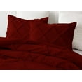 thumbnail image 3 of DNG Creations 3 Piece Diamond Ruffle Comforter 100% Egyptian Cotton, 800TC - Solid Burgundy Colour - Super Soft 550 GSM All Season ( Oversized Queen - Size ), 3 of 6