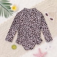 thumbnail image 5 of WAYUTE Girls Swimsuit with Leopard Print and Ruffle Hem Side Front Zipper Design One Piece Bathing Suit Water Activities, 5 of 6