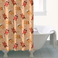 thumbnail image 4 of Orange Christmas Gingerbread Man Pattern Shower Curtain 36"x72" ,Bathroom Decorative Shower Curtains Set with 12 Hooks,Modern Waterproof Washable Shower Curtain, 4 of 6