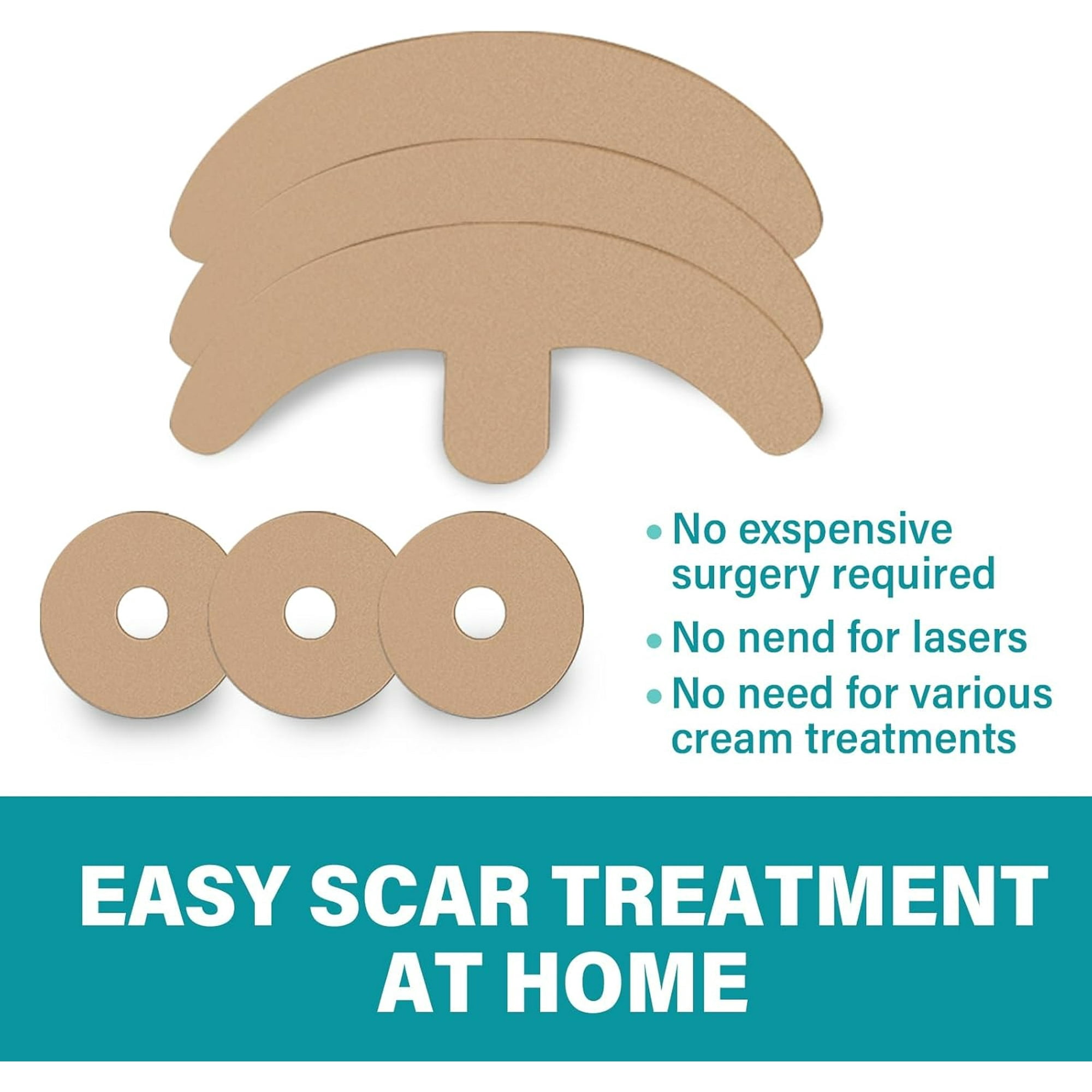 Silicone Scar Sheets, 4 Pair Silicone Scar Tape for Breast, Reusable and Effective Scar Removal