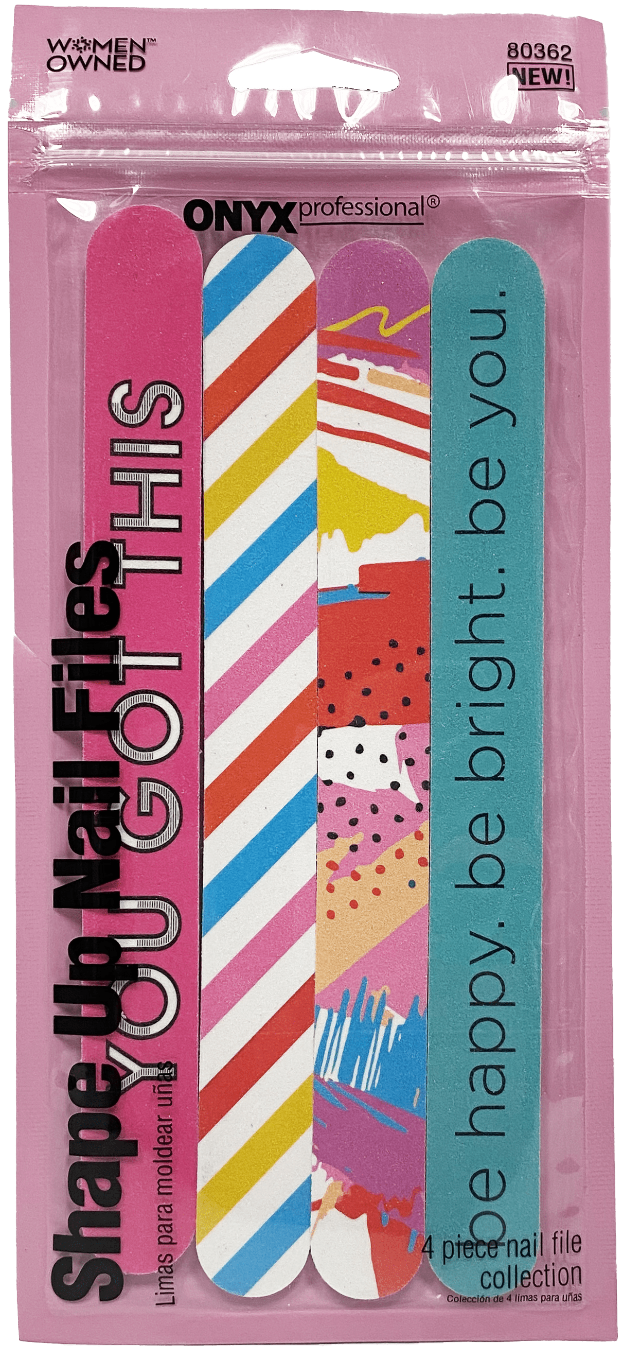 Onyx Professional Nail Files You Got This, 4 Pack