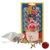 3 Metal Jacks and Rubber Ball with Cloth Storage Bag, 3 Sets of Old Fashioned Classic Floor Game