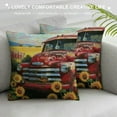 thumbnail image 3 of Shiartex Rustic Farmhouse Throw Pillow Covers Red Truck Vintage Sunflower Lettering Cushion Cover Decorative Pillow Case for Home Car Couch White, 3 of 5