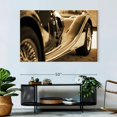 thumbnail image 7 of Elephant Stock Sepia Vintage Car Wall Art - Horizontal Canvas Wall Art - Living Room Wall Decor - Transportation Canvas - Brown And Black Decor - 51" x 34", 7 of 7