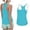 *Blue, variant on ClodeEU Women's Summer Round Neck Racerback Yoga Tank Top with Pleated ,Solid Color Casual Athletic Tank Gray,Womens Plus M