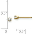 thumbnail image 4 of 14K Yellow Gold 14Ky .10Ct. I2 K-L Diamond Stud Push-On Post Earrings (2.4 X 2.4) Made In United States st1-10, 4 of 5