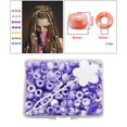 thumbnail image 2 of 210pcs 5mm Dreadlock Beads Anillos de de Tren Tubo do Bead Braiding Púrpura Zulema Cuentas de rastas, 2 of 8
