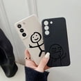 thumbnail image 4 of Funny Middle Finger Cute Man Liquid Silicon Case For Samsung Galaxy S24 S23 S22 Ultra S21 S20 FE S10 S24 Plus Luxury Phone Cover, 4 of 5